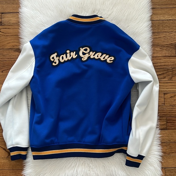 Zara man’s varsity jacket royal blue - Picture 7 of 9